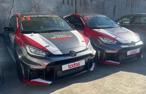 Toyota Yaris GR der zweiten Generation mit Wippschaltung im Einsatz bei unseren Drift Kursen.